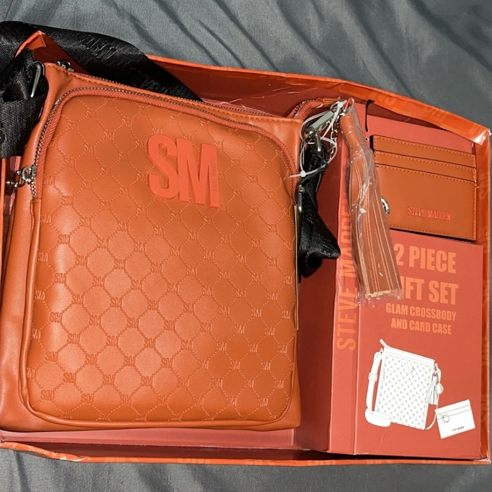 Steve Madden Ginger Crossbody Bag + Card Case Set NWT